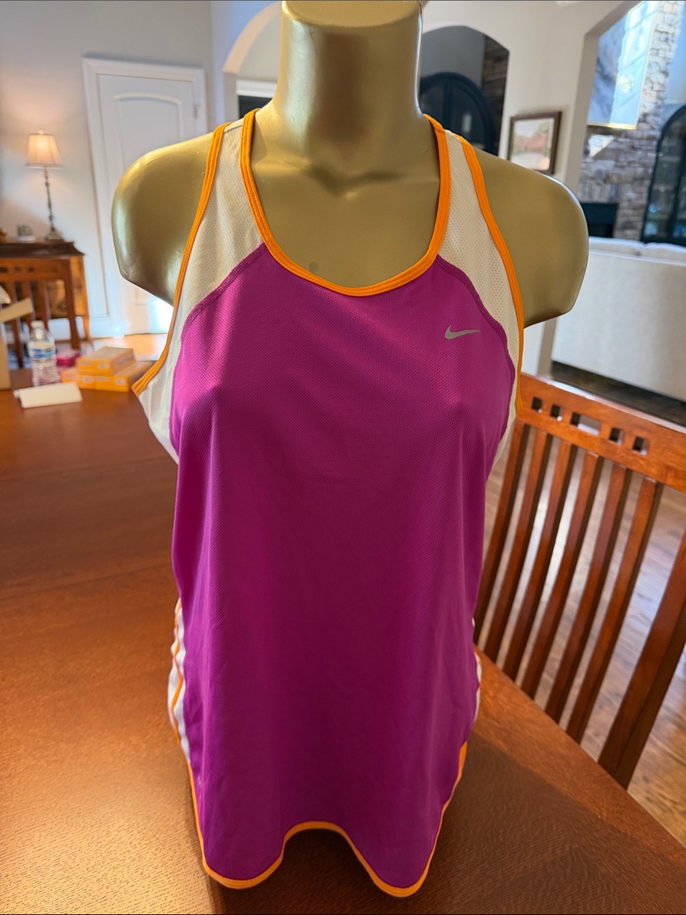 Nike Purple Racerback Tank with Orange Trim